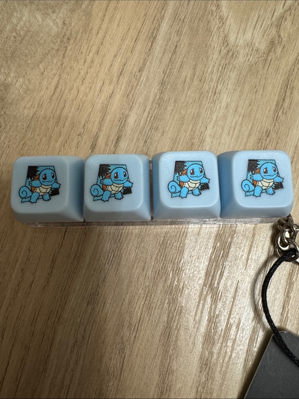 Squirtle pokemon clicker keycap toy keychain